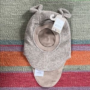 Cozy Beige Kids Face Mask with Ears